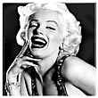 Marilyn Monroe Laughing Portrait Small Stretched Canvas
